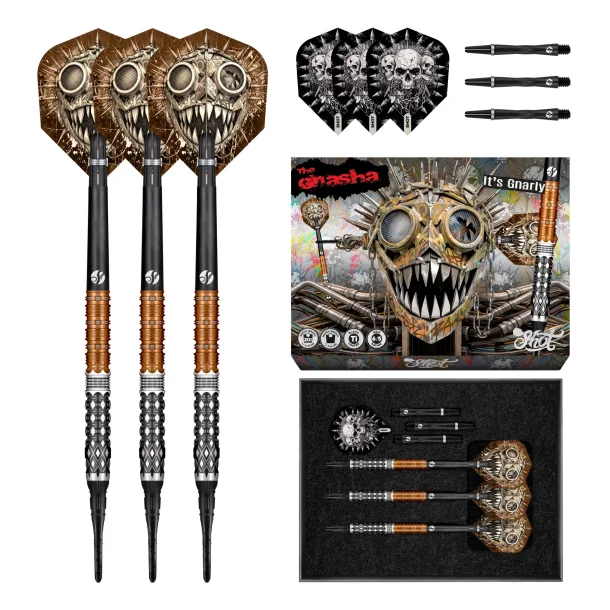 Shot Gnarly Gnasha 95% Tungsten 20 gram softdartpiler