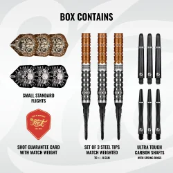 Shot Gnarly Gnasha 95% Tungsten 20 gram softdartpiler