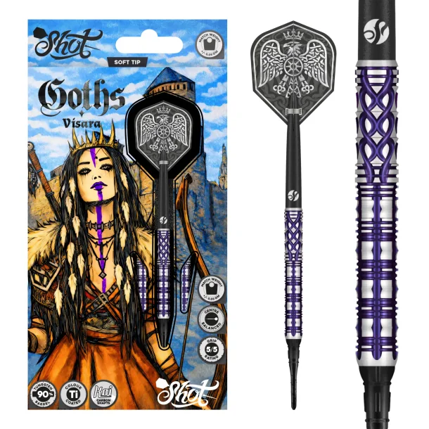 Shot Goths Visara 90% Tungsten 20 gram softdartpiler