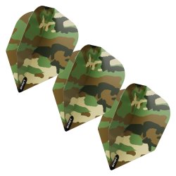 Shot Woodlands Camo Green flights No6 � 100 micron