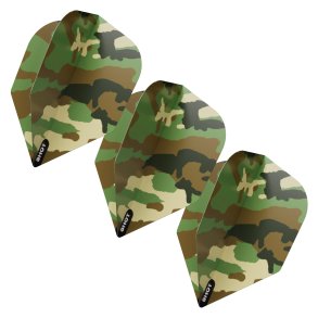 Shot Woodlands Camo Green flights No6 � 100 micron
